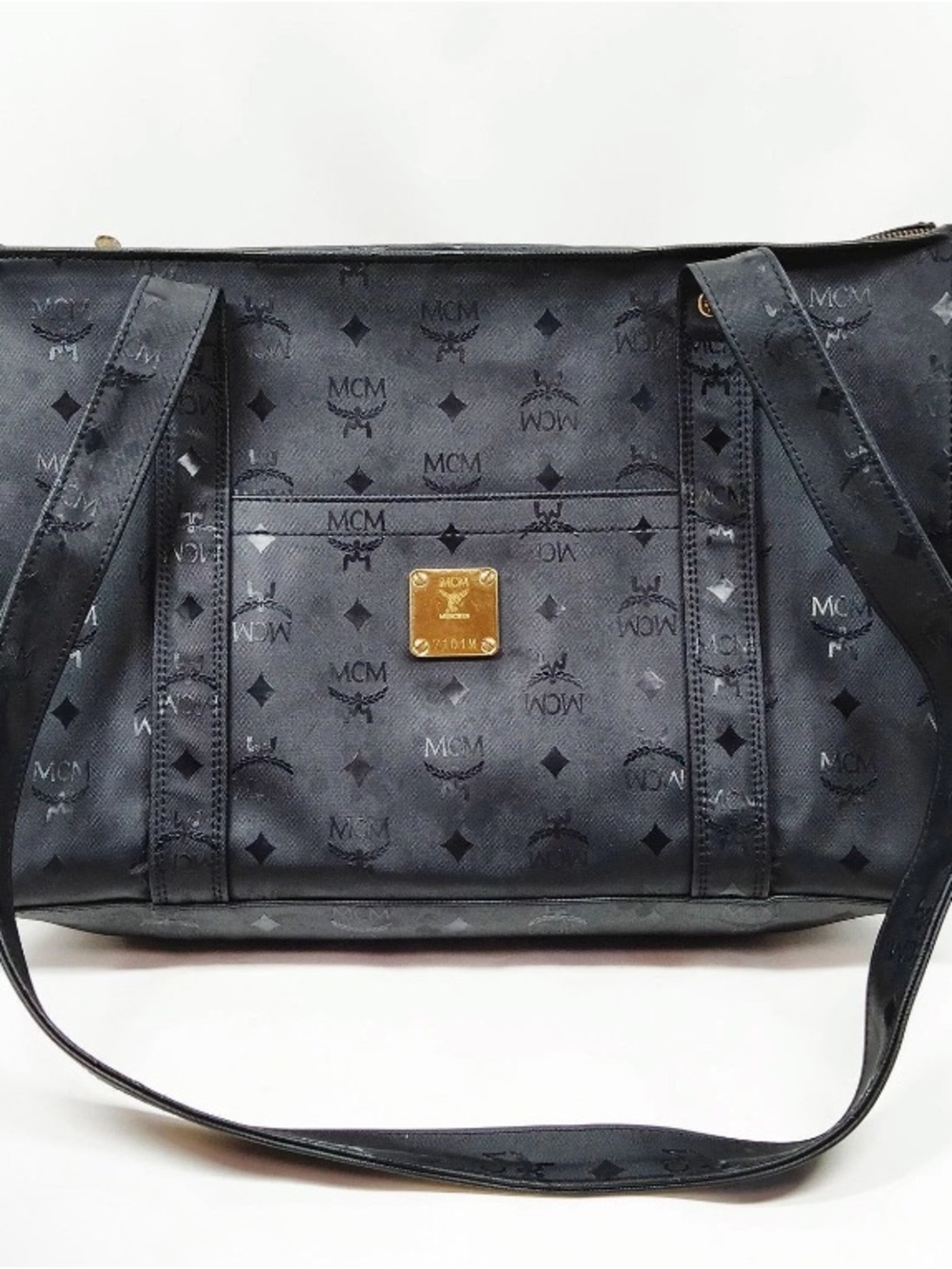 #96. Authentic MCM Black Tote Bag with COA